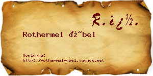 Rothermel Ábel névjegykártya