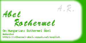 abel rothermel business card